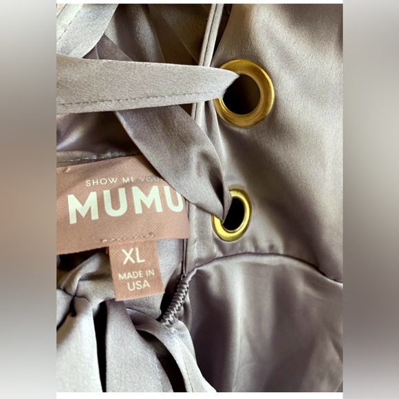 Show Me Your Mumu Clarissa Corset Dress in Dusty Purple Luxe Satin XL - Picture 3 of 6